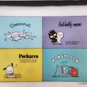 Sanrio - Plastic Zipper Pouch Bag - Hapidanbui - Hangyodon - New With Tag